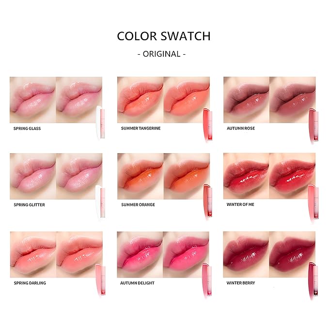 keybo Lip Plumper Dotom Lip Plus 16 Colors, 3 Steps Extreme Plumping Clear Lip Gloss by Essence Lip Care Oil & 16 Color Tints from Korean Makeup (07. Autumn Rose)
