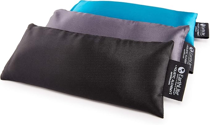 EARTHLITE Holistic Alchemy Aromatherapy Eye Pillow - 100% Silk Cover, Natural Herbs & Flax Seeds, Weighted, Cooling & Soothing