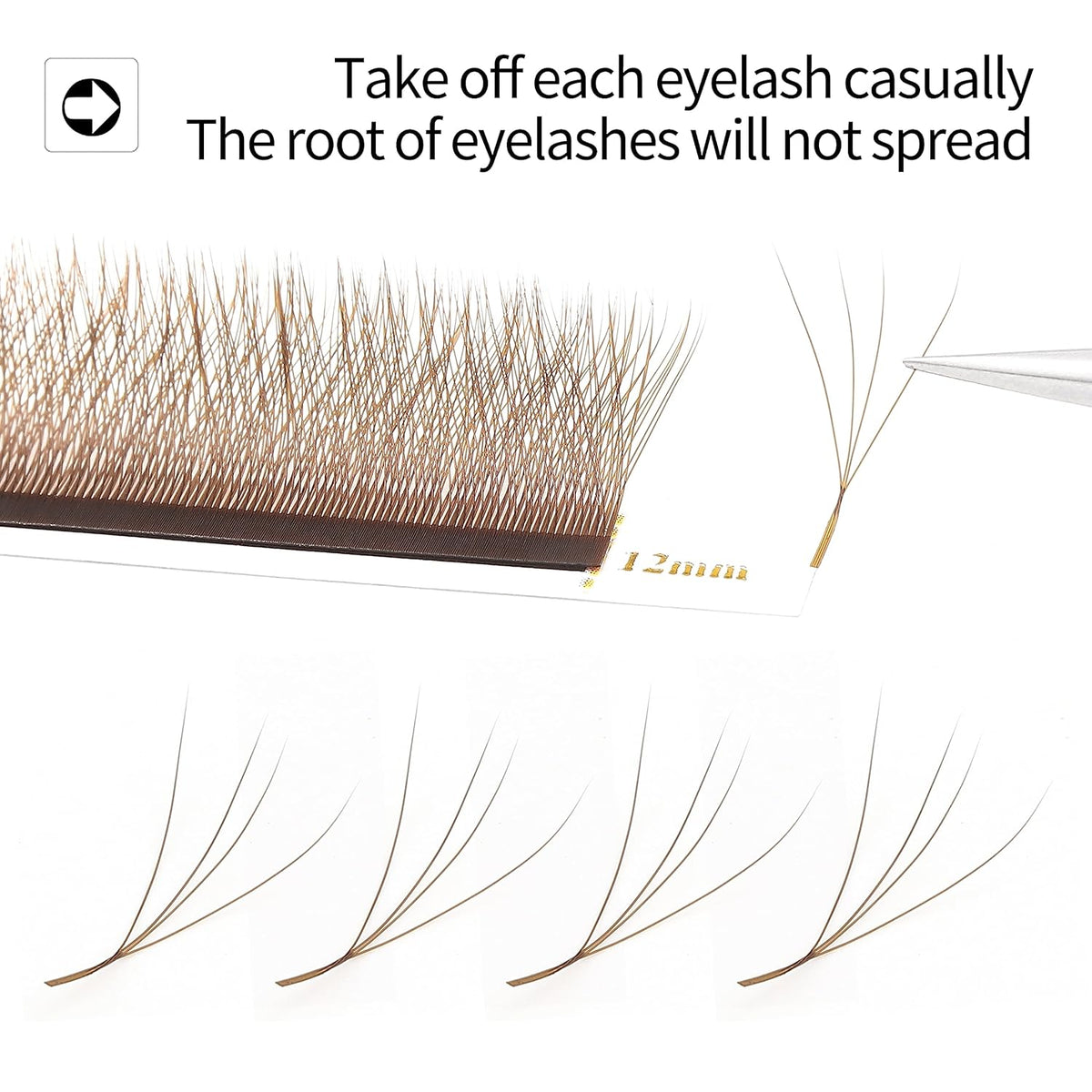Lash Extensions Brown 4D W Eyelash Extensions W Shape 0.07mm Thickness D Curl 15mm Premade Fans Lashes Colored Lash Extension Volume Lashes Individual Lashes(W-Brown-4D-0.07-D,15mm)