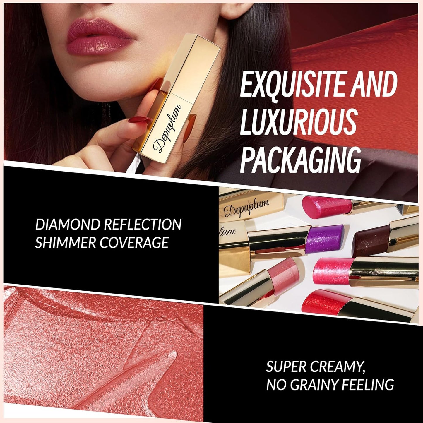 Peach Pink Lipstick Moisturizing for Women Shimmer Tinted Lip Balm Hydrating Nourishing Lip Gloss Vegan& Cruelty Free Lip Makeup, ZG107 Candy