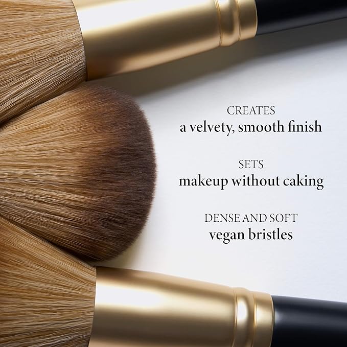 LAURA GELLER NEW YORK Setting Powder Brush - Makeup Brush for Setting - Set Face Makeup without Caking - Smooth Finish