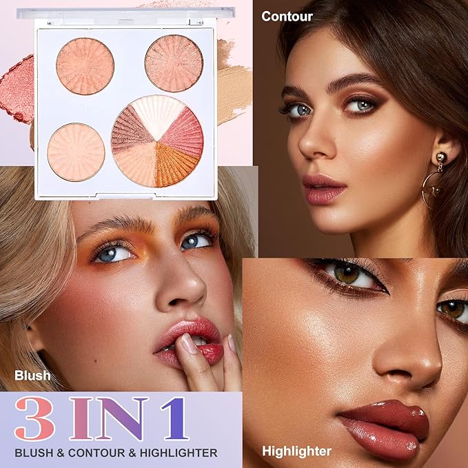 All in One Makeup Kit, Make Up Gift Set for Women, Makeup Kit for Women Full Kit, Includes Foundation Face Primer Eyeshadow Concealer Liquid Blush Lipgloss Eyeliner Mascara Cosmetic Brushes Set