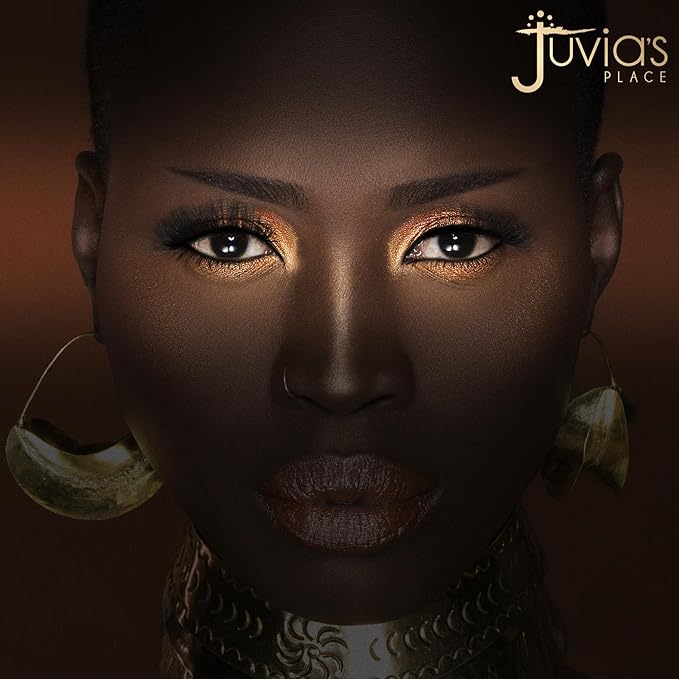Juvia's Place Palette The Warrior - Warm Golds, Browns & Bronzes, Shades of 9, Warm and Neutral Palette, Pigmented Makeup Palette Eye Color & Shine