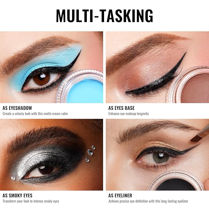Oulac Matte Eyeshadow 3-in-1 Eyeshadow Eye Primer&Eyeliner Highly Pigmented Waterproof Smudge-proof Long Lasting Wear Smooth&Blendable Formula for Natural Look,Vegan & Cruelty-Free,CM05