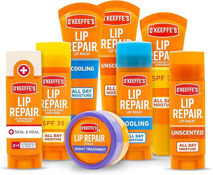 O'Keeffe's Unscented Lip Repair Lip Balm for Dry, Cracked Lips, Stick, (Pack of 1)
