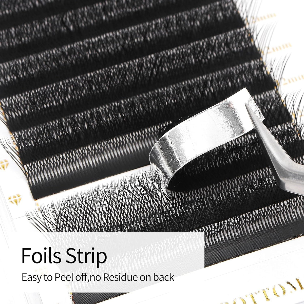 Lash Extensions Double Tips 3D Eyelash Extensions W Shape 0.07mm Thickness C Curl Mix 8-15mm Premade Fans Easy Fan Volume Matte Black Crisscross Eyelashes(W-3D-Double Tips-0.07-C,8-15mm Mix)