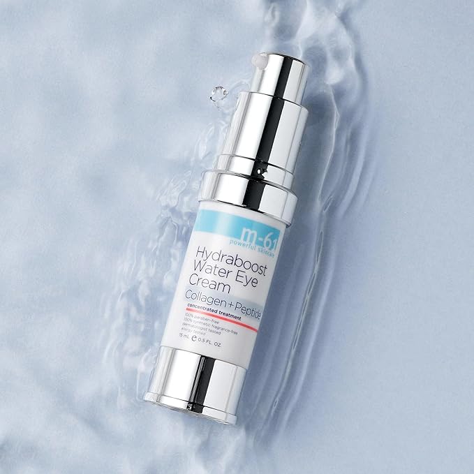 M-61 Hydraboost Collagen+Peptide Water Eye Cream - Age-defying vegan collagen and peptide water eye cream with vitamin B5 & baobab pulp extract.