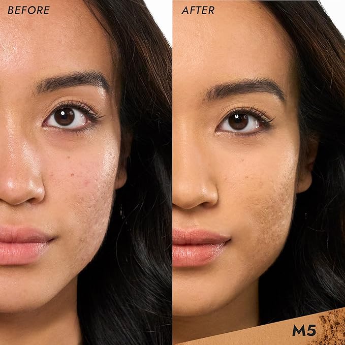 COVER FX Pressed Mineral Foundation - Shade M5 - Weightless Powder Foundation - Buildable Light to Full Coverage - Matte Finish - All Skin Types
