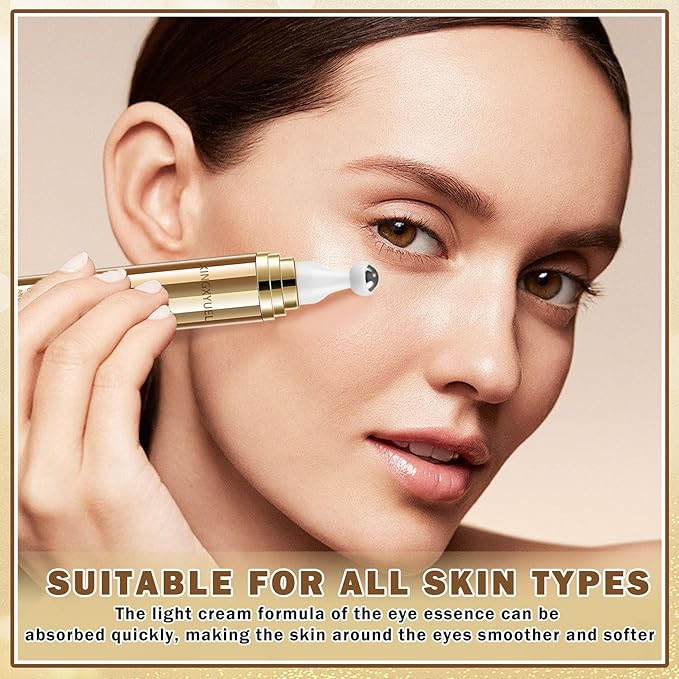 Eye Cream for Dark Circles Puffiness and Bags Eye Serum Eye Roller for Puffy Eyes Under Eye Cream for for Women Daily Skincare Crema Para Las Ojeras