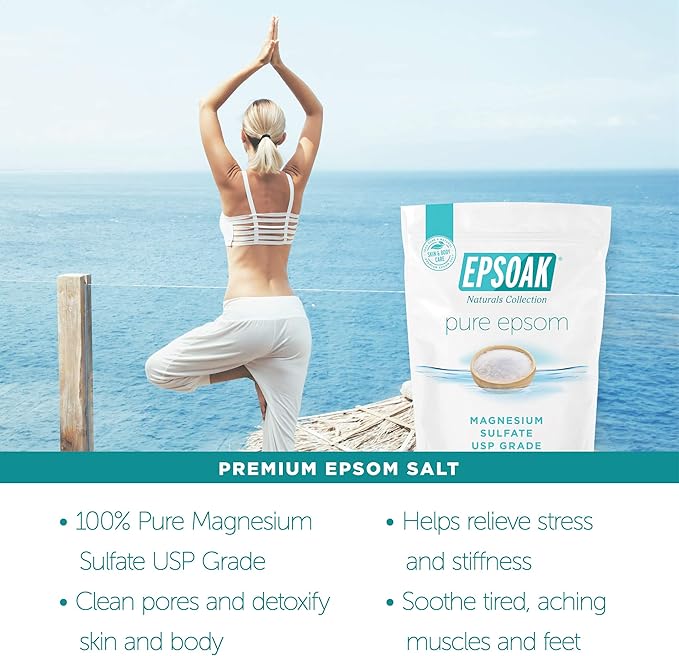 Epsoak Epsom Salt 10 lbs. (Qty. 2, 5 lb. Bags) Magnesium Sulfate USP