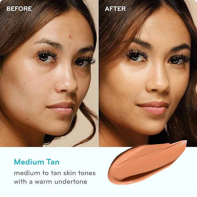 pūrlisse Perfect Glow BB Cream with SPF 30 - Matte Meets Dewy Finish - Enriched with Goji & Hawthorn Berry to Help Improve Skin Texture & Radiance - Medium Tan (1.4 oz)