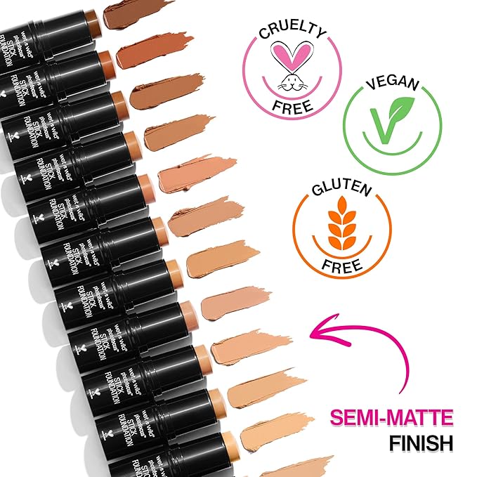 wet n wild Photo Focus Matte Foundation Stick Makeup Porcelain & Shell Ivory Vegan Cruelty-Free