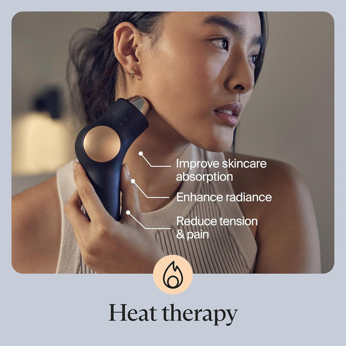 TheraFace PRO Hot and Cold Rings - Facial Therapy Care Device Attachment Kit to Improve Skin Radiance and Blood Flow and Reduce Face Tightening - Powered by Cryothermal Technology (Black)