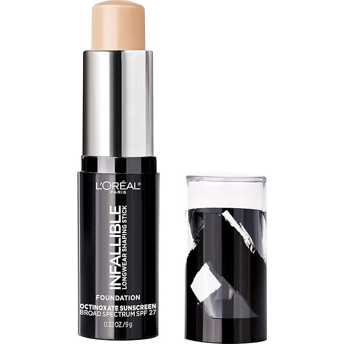 L'Oreal Paris Makeup Infallible Longwear Shaping Stick Foundation, 401 Ivory, 1 Tube,0.32 Ounce