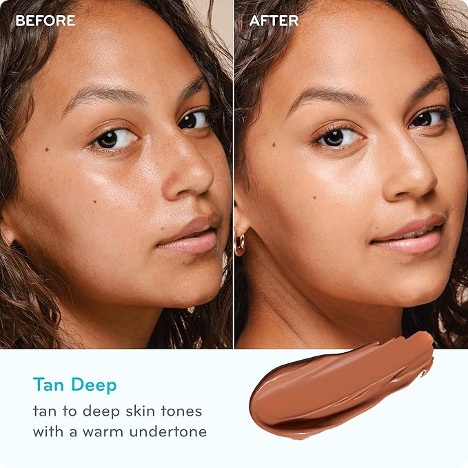 pūrlisse Perfect Glow BB Cream with SPF 30 - Matte Meets Dewy Finish - Enriched with Goji & Hawthorn Berry to Help Improve Skin Texture & Radiance - Tan Deep (1.4 oz)