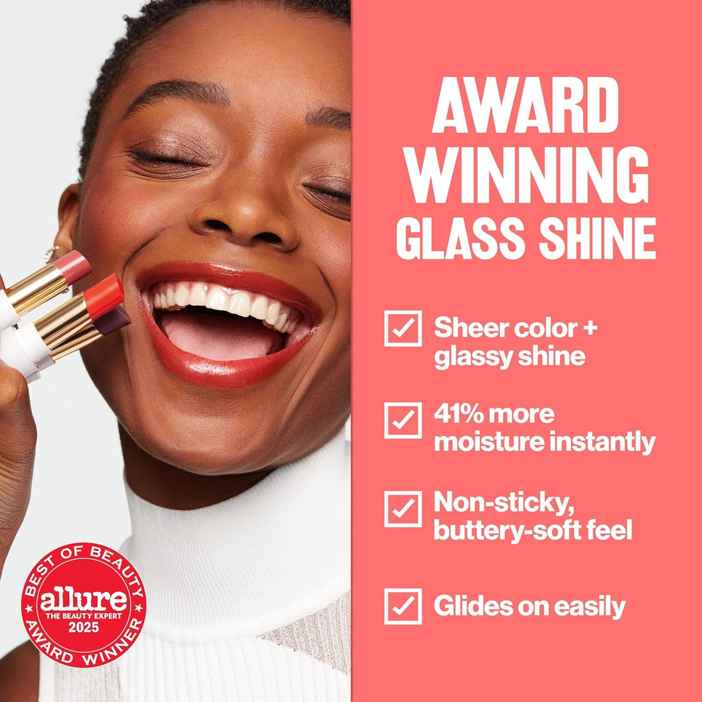 REVLON Super Lustrous Glass Shine Balm, Hydrating Tinted Lipstick, Sheer, Glossy Shiny Finish, 003 Honey Shine, 0.11 oz