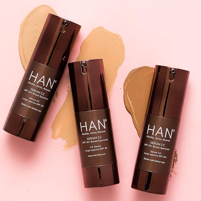 HAN Skincare Cosmetics Serum CC with SPF 30 I Vegan I Cruelty-Free I Waterless (Shade 3)