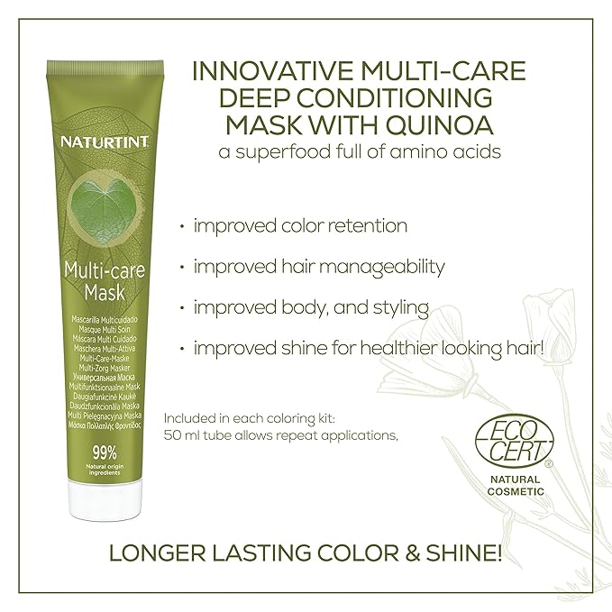 Naturtint 7C Terracotta Blonde Permanent Hair Color (Pack of 6), Ammonia Free, Vegan, Cruelty Free, up to 100% Gray Coverage, Long Lasting Results (Packaging may vary)