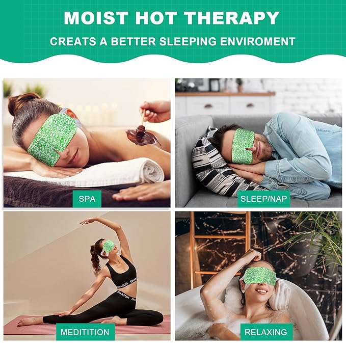 ProCIV Hot Sleep Eye Mask for Puffy Eyes Mask 4 PCS Unscent