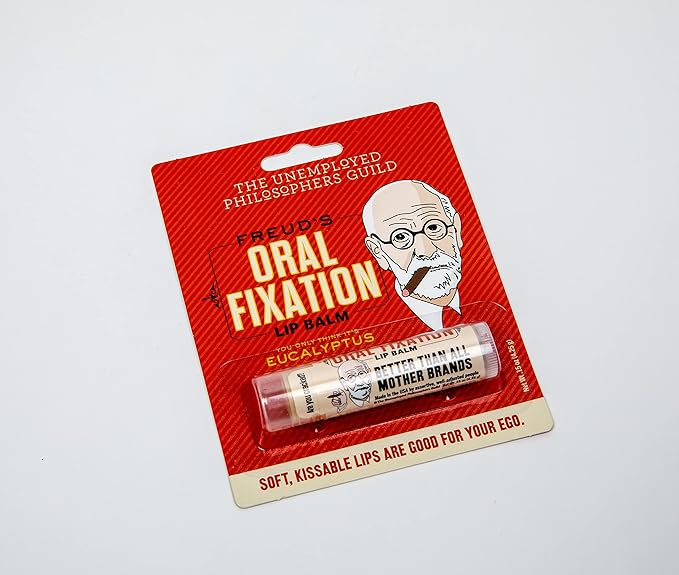 Sigmund Freud's Oral Fixation Lip Balm Tube, Eucalyptus Mint Flavored - Cruelty-Free and Made in The USA from Natural and Imported Ingredients