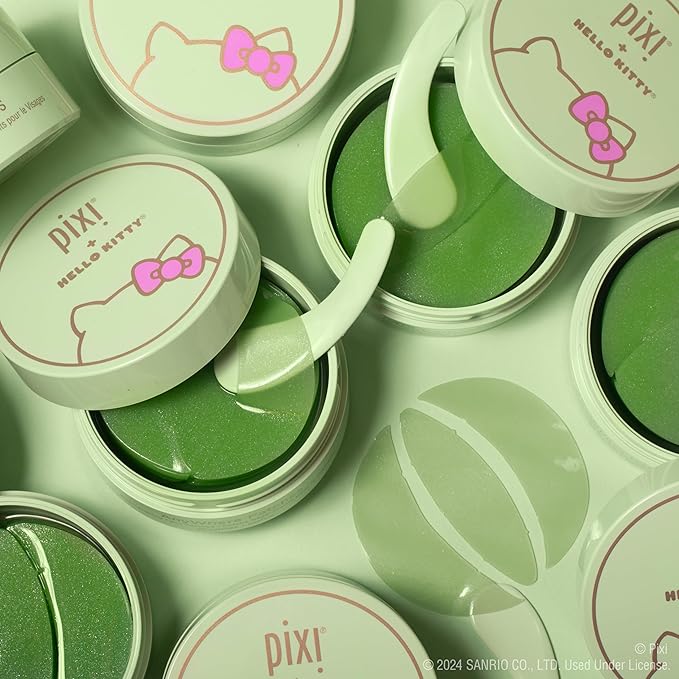Pixi + Hello Kitty AnyWhere Patches, Multipurpose Hydrogel Under-Eye Patches, Hyaluronic, Caffeine & Retinol Eye Patches For Under Eyes, Revitalize Eye Area, 45 pairs / 90 Patches