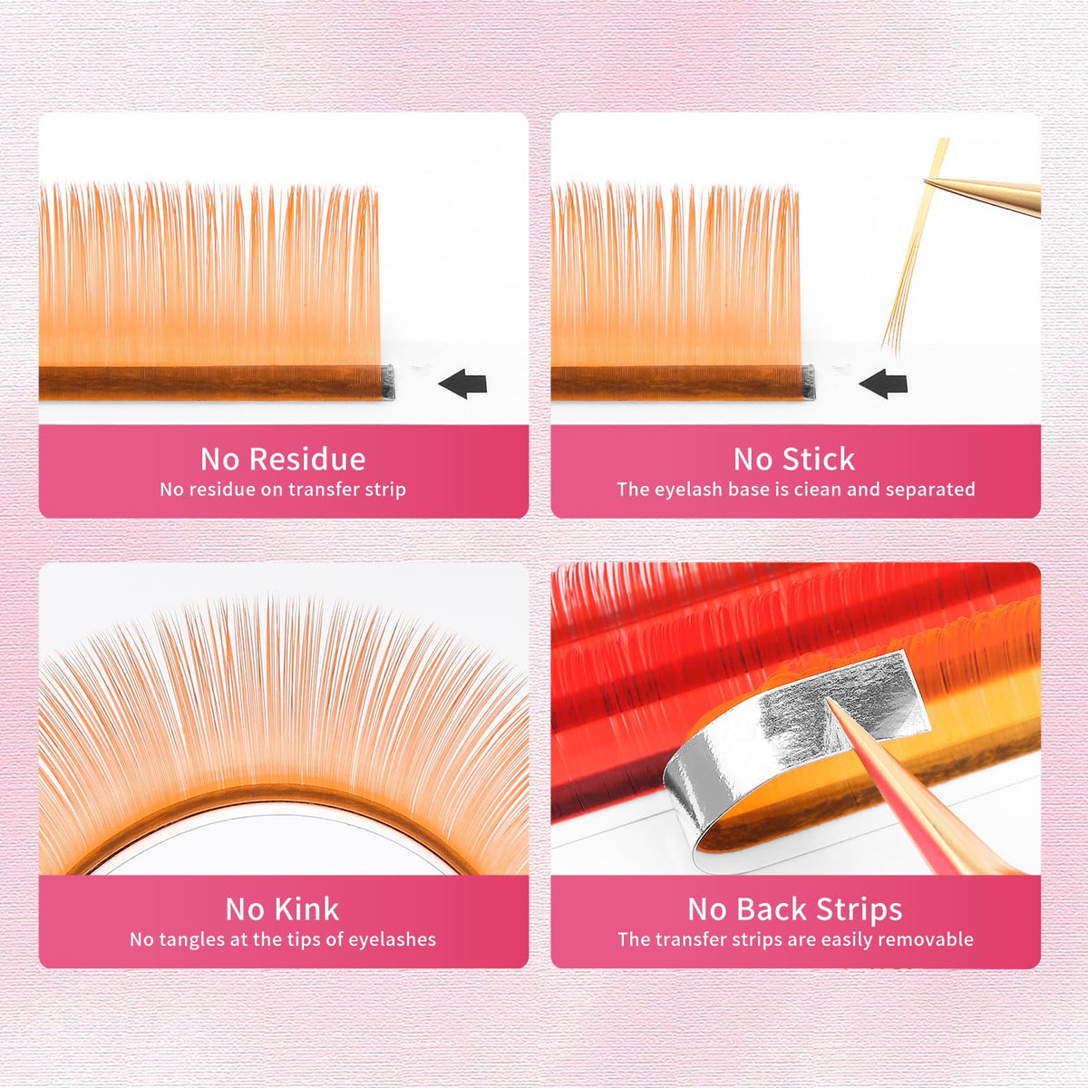 Eyelash Extensions Colored Lashes Extension 0.07 D Curl Lashes 10mm Classic Lash Extensions Soft Individual Lashes 16 Rows Natural False Eyelashes Volume Lashes Professional Use(Colored,0.07-D,10mm)