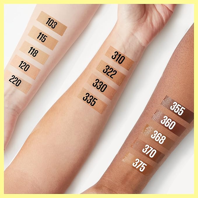 Maybelline Fit Me Tinted Moisturizer, Natural Coverage, Face Makeup, 375, 1 Count