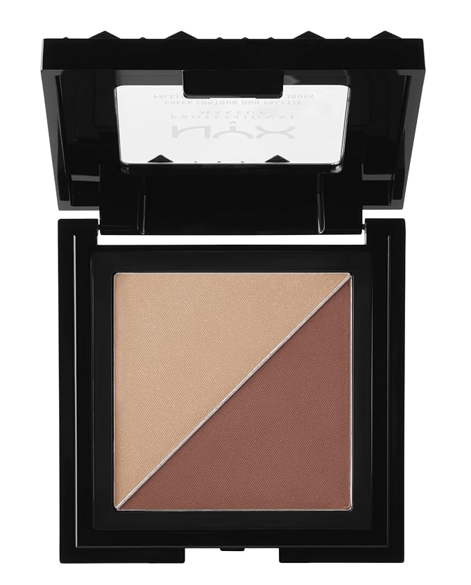 NYX PROFESSIONAL MAKEUP Cheek Contour Duo Palette, Ginger and Pepper, 0.18 Ounce