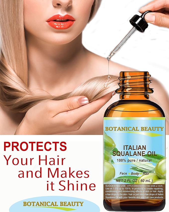 SQUALANE Italian Olive. 100% Pure Natural Undiluted Oil. 4 fl.oz- 120ml. 100% Ultra-Pure Moisturizer for Face, Skin, Body, Hair. Reliable 24/7 Skincare Protection