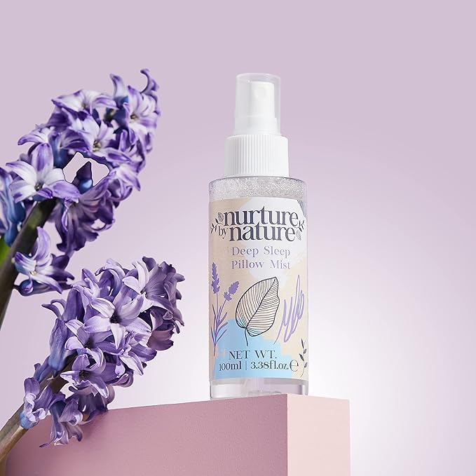 Nurture by Nature's MOMENT FOR MAMA Gift Set, Lavender Pillow Mist, Spa Gift Baskets for Women, 6 Pcs Per Bath Set, Mom Spa Gift Set, Relaxation Kit, Body butter, Shower Oil, Essential Oil Roll on