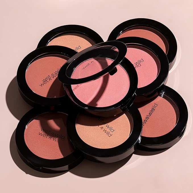 wet n wild Color Icon Blush, Effortless Glow & Seamless Blend infused with Luxuriously Smooth Jojoba Oil, Sheer Finish with a Matte Natural Glow, Cruelty-Free & Vegan - Pearlescent Pink(Packaged)