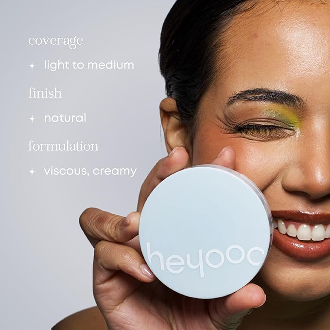 Natural Glow Foundation - Light to Medium Coverage Cushion Foundation Makeup with Hyaluronic Acid & Tea Tree Extract - Vegan & Cruelty-Free Cream Foundation - K Beauty - 15g/0.52oz - Praline