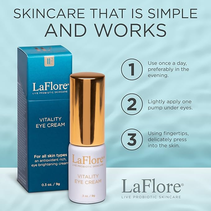 Vitality Eye Cream - Rich, Hydrating, Skin Brightening Eye Cream - For Dark Circles, Lines, & Wrinkles - Anti-Aging, Vegan, Cruelty-Free, for All Skin Types