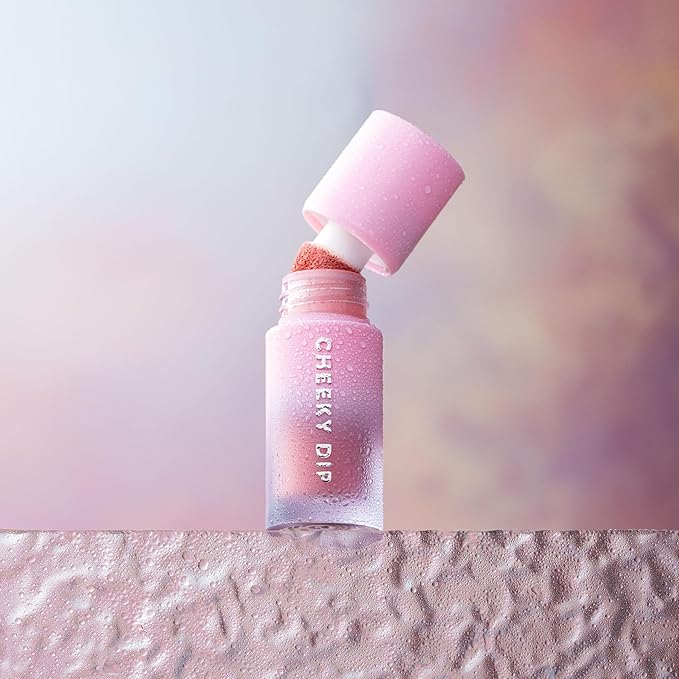 W7 Cheeky Dip Liquid Blusher - Pigmented Colour For Cheek Makeup - Satin Matte Finish - Lustful (Pink)
