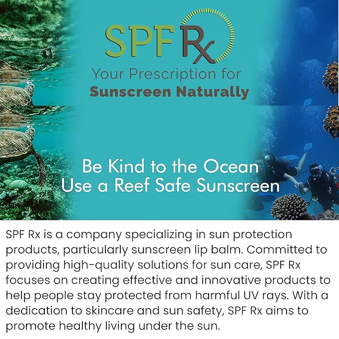 SPF Rx, SPF 30 Pina Colada Sunscreen Lip Balm Broad Spectrum Protection, Rapid Relief for Dry Chapped Lips, Superior Protection Against UVA & UVB Rays - 0.15 oz, (4 Pack)
