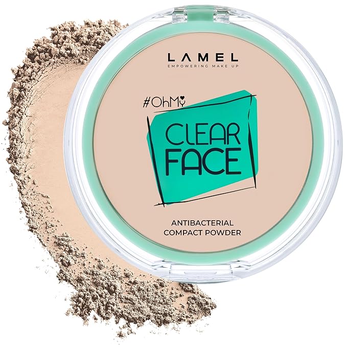 Lamel OhMy Clear Face Powder - Light Natural Coverage & Suet Control - Cruelty Free - Light Natural N.401