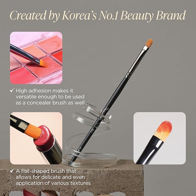 Piccasso 501 Lip Brush – Professional Lip Brush for Precise Lip Gloss & Lip Stain Application, Smooth Color Payoff & Defined Lip Lines, Synthetic Makeup Brush for Clean, Flawless Finish