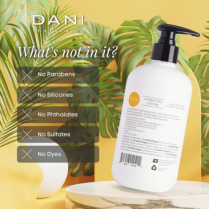 Naturals Hand & Body Lotion - Grapefruit Ginger, Hydrating Lotion with Aloe Vera, Vitamin E & Shea Butter, Moisturizing for All Skin Types, Paraben-Free, 12 Oz