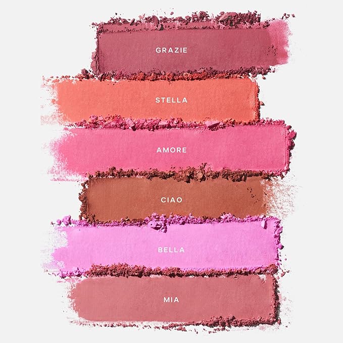 Saie SuperSuede Baked Blush - Talc-Free Powder Blush for All Day Wear - Enriched with Plant-Derived Squalane + Glycerin to Help Moisturize Dry Skin - Bella (0.1 Ounce)