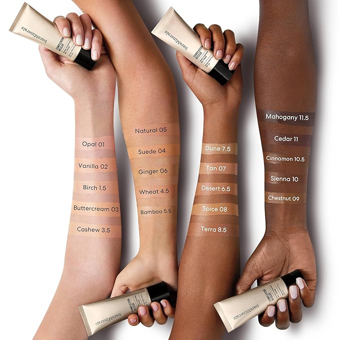 bareMinerals Complexion Rescue Tinted Moisturizer for Face with SPF 30 + Hyaluronic Acid, Hydrating Tinted Mineral Sunscreen for Face, Skin Tint, Vegan (Mahogany 11.5)