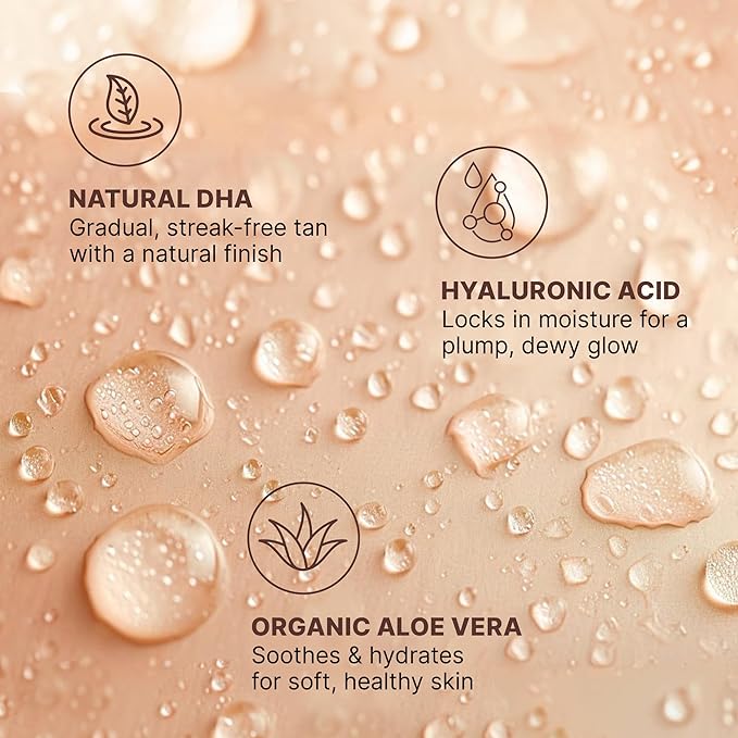 Bronzing Face Tanner Spray Mist, Sunless Face Tanning Water, USA Made with Natural & Organic Ingredients