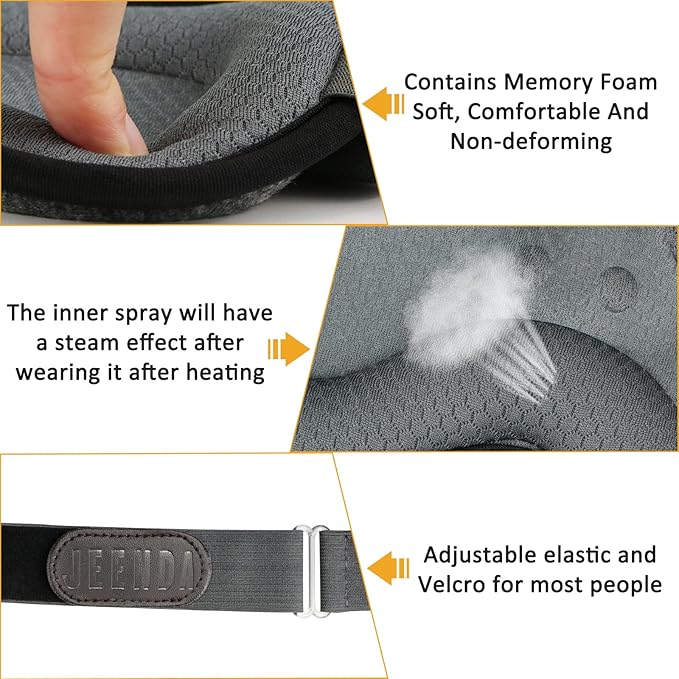 Heated Steam Eye Mask, Warm Compress For Eyes, Pressure Relief Eye Mask For Sleeping, Relieve Eye Fatigue and Eye Strain