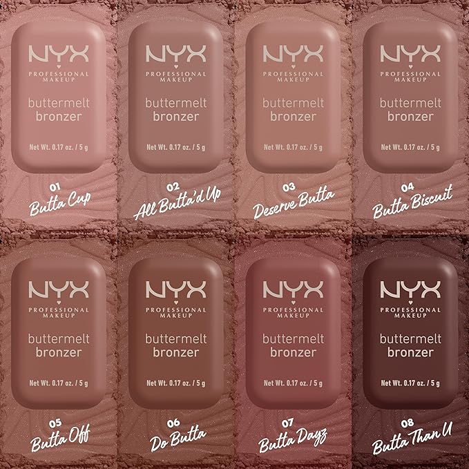NYX PROFESSIONAL MAKEUP Matte Buttermelt Bronzer, Longwear Face Makeup with Up to 12 Hours of Wear, Vegan Formula - All Butta'd Up