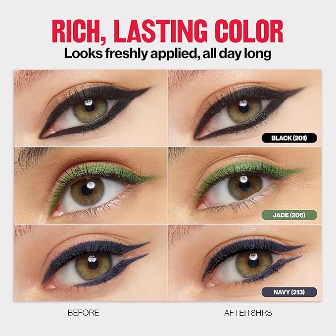 Revlon ColorStay Pencil Waterproof Eyeliner, Smudge-Proof, Eye Makeup with Built-In Sharpener, 206 Jade, 0.01 oz