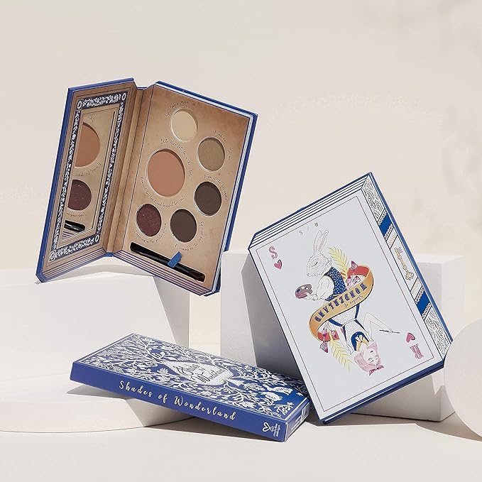 READY TO SHINE Shades of Wonderland Blush and Eyeshadow Palette - Highly Pigmented Shimmer Matte - Smooth With Moisturizing Jojoba Oil - Vegan and Cruelty Free - For All Skin Types