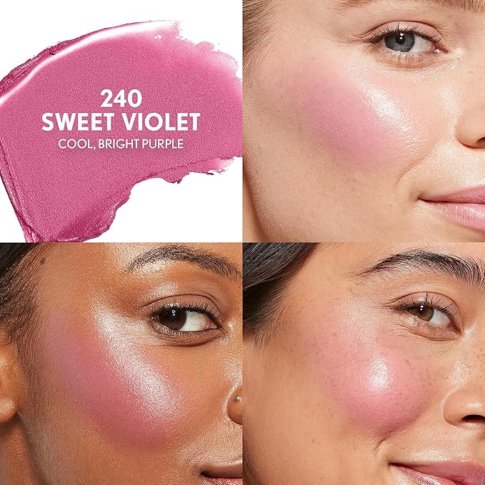 CoverGirl Trublend Skin Enhancer Blush Balm Stick, 240 Sweet Violet, Vegan Formula, Easy to Use, Glides on Effortlessly, Non-Greasy, Doesn't Crease, 0.21oz