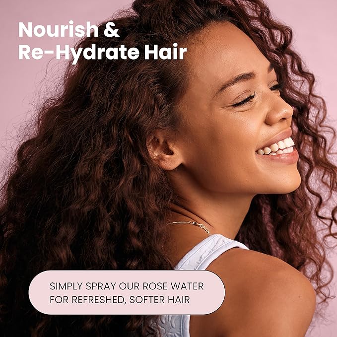Rose Water Spray for Face & Hair - Organic USDA Certified Rosewater Facial Toner - Alcohol-Free Makeup Setting Hydrating Face Mist - Anti-Aging Toner Spray - 2 Pack