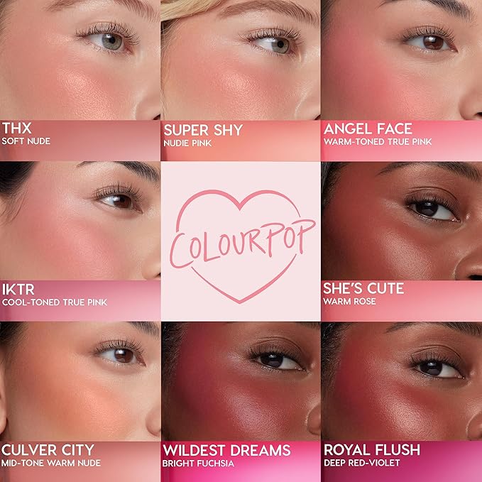 ColourPop Weightless Liquid Blush - Hydrating, Liquid Blush for Cheeks - Glowy Summer Makeup with Hyaluronic Acid for a Healthy Glow - Designed with a Doe Foot Applicator - Wildest (0.30 oz)