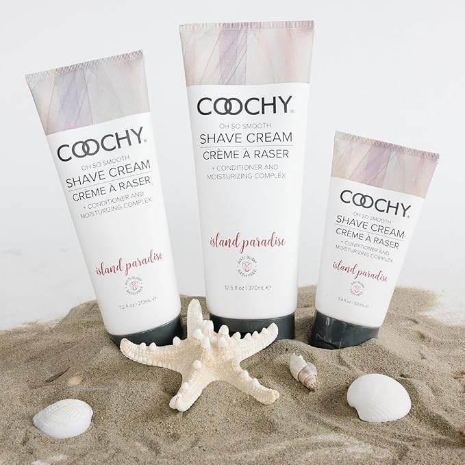 Coochy Intimate Shaving Cream | Shave Conditioner & Moisturizer for Face & Body | Ideal for Sensitive Skin Care, Anti-Bump | Island Paradise, 32 oz