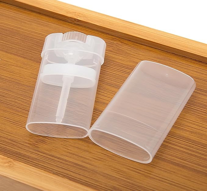 100PCS 15ML Transparent Empty Oval Deodorant Lip Lipstick Balm Tubes Containers for DIY Homemade Crayon Chapstick Holder